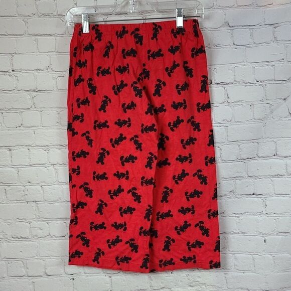 Disney Mickey Mouse 2pc Cami PJs Pajama Set Red Black Silhouette Loungewear - Picture 10 of 12
